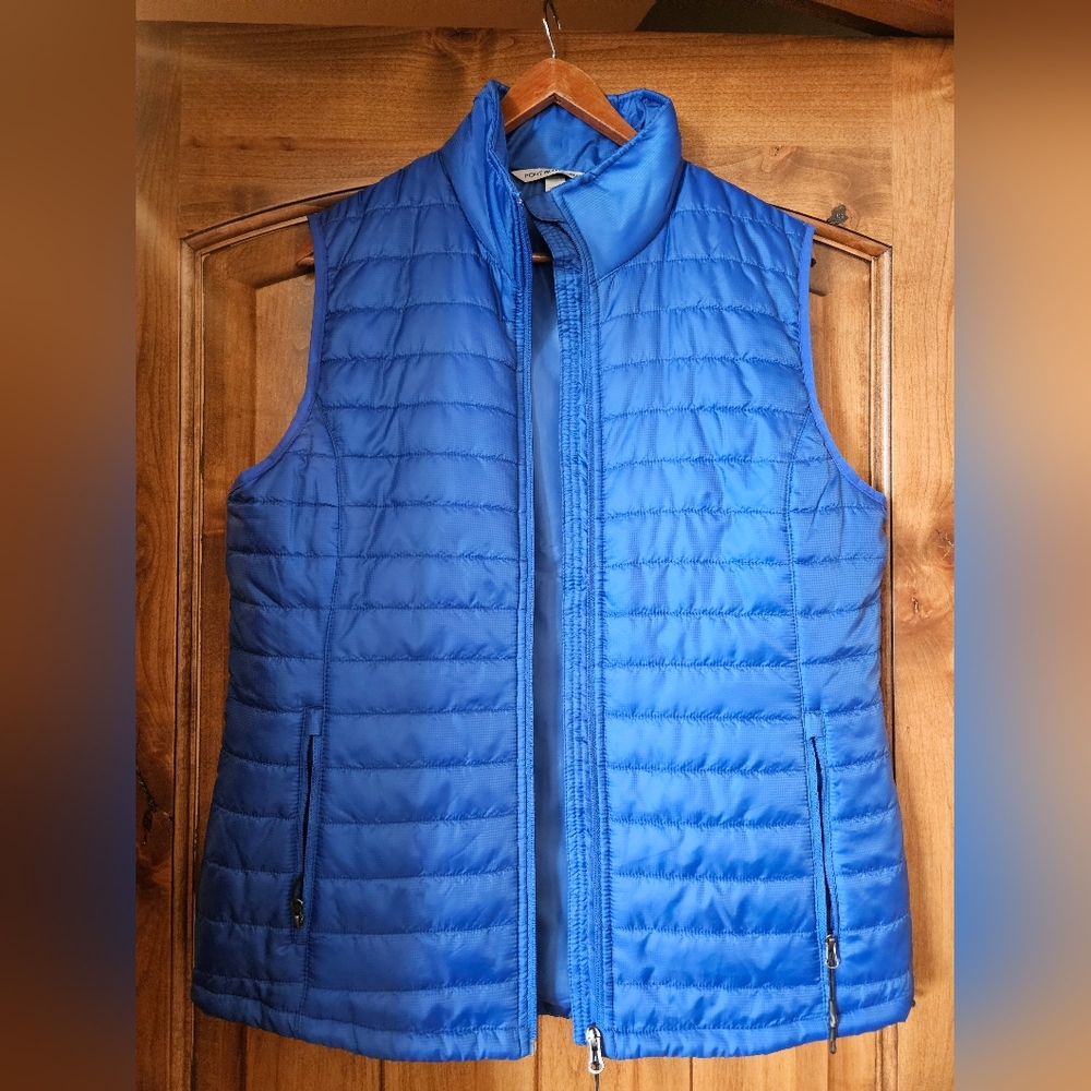Blue Quilted Puffer Vest